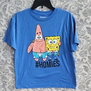 Nickelodeon Blue T-Shirt with SpongeBob and Patrick